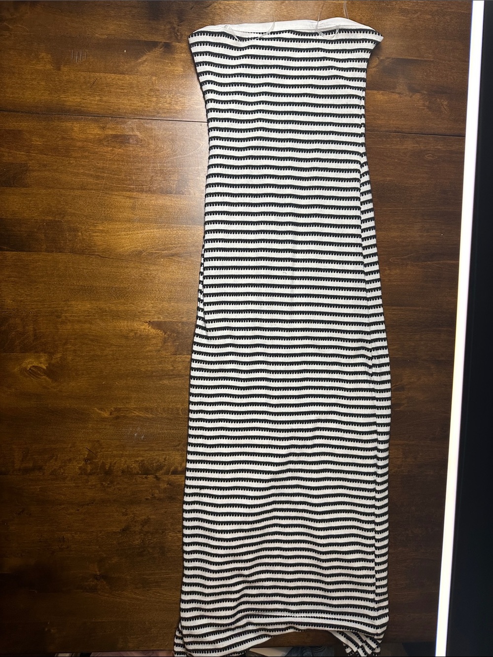 Charlotte Russe Black and White Strapless Maxi Dress